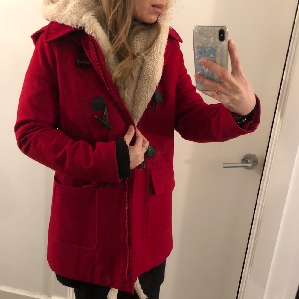 Tommy Hilfiger red peacoat